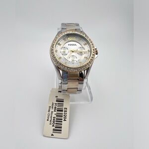 Fossil Riley ES3204 Women's Stainless Steel Analog Dial Quartz Wrist Watch UC418
